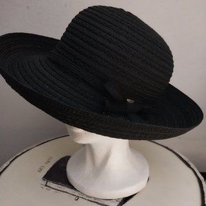 Vintage Black August Sun Hat | Size OS